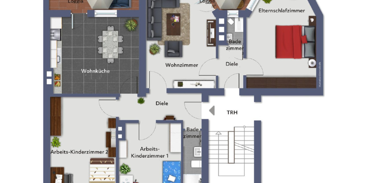 4-Zi.-Whg. mit 2 Blk. und 2 BaZi in Köln-Kalk (ideal für 4er WG) 4 zimmer