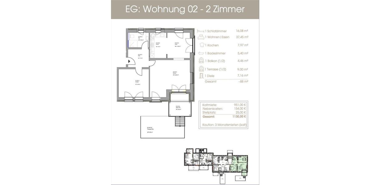 Terrassenwohnung Tirschenreuth - 3 Zimmer, 85 m&sup2;, 918&euro; | Angebot:23671385