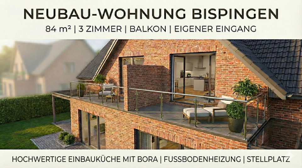 3-Zimmer-Neubau | ca. 84 m² Wohnfläche | Balkon | eigener Eingang 3 zimmer