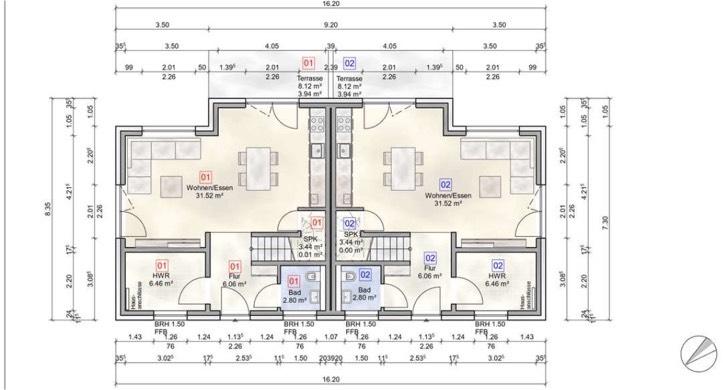 Doppelhaushälfte Burgdorf - 4 Zimmer, 120 m&sup2;, 1.500&euro; | Angebot:26618422