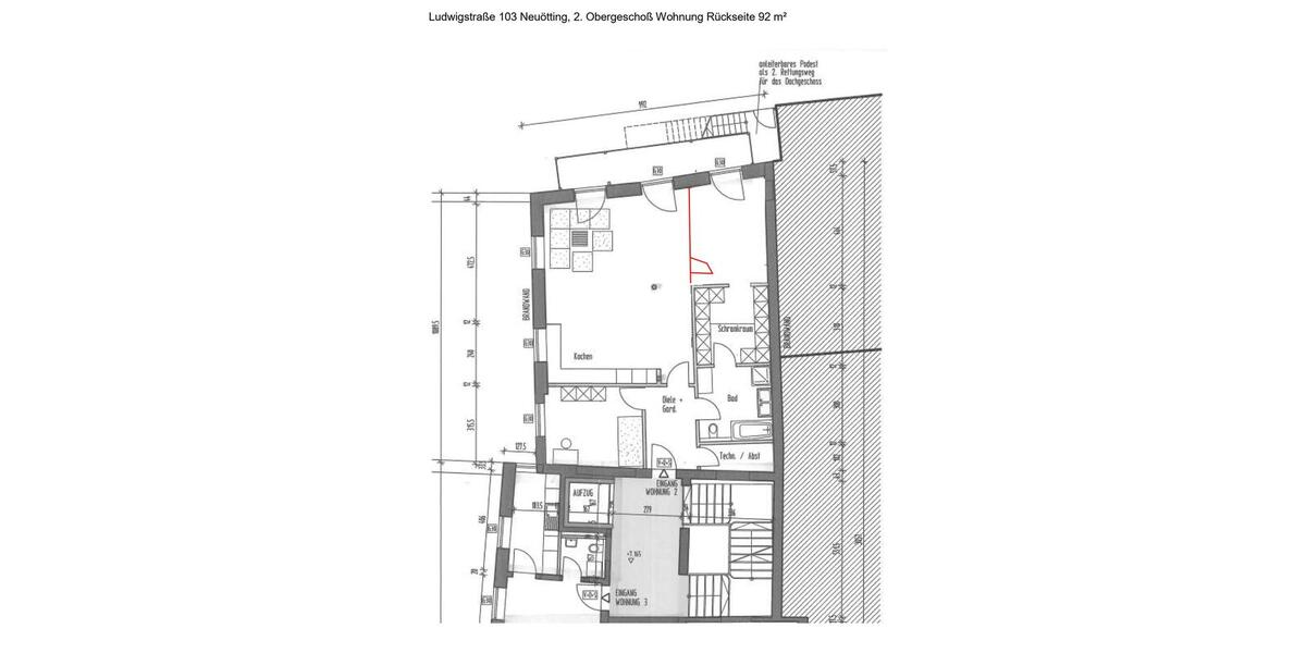 Etagenwohnung Neuötting - 2 Zimmer, 92 m&sup2;, 860&euro; | Angebot:26675800