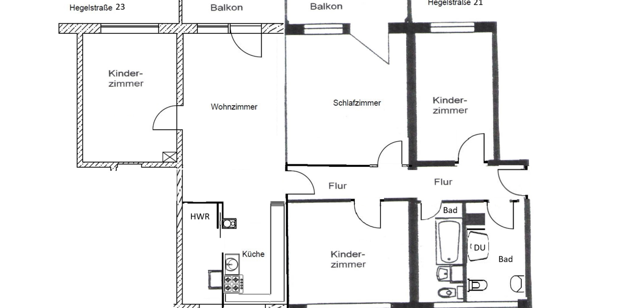 Etagenwohnung Bautzen Nordostring - 5 Zimmer, 108 m&sup2;, 864&euro; | Angebot:23690152
