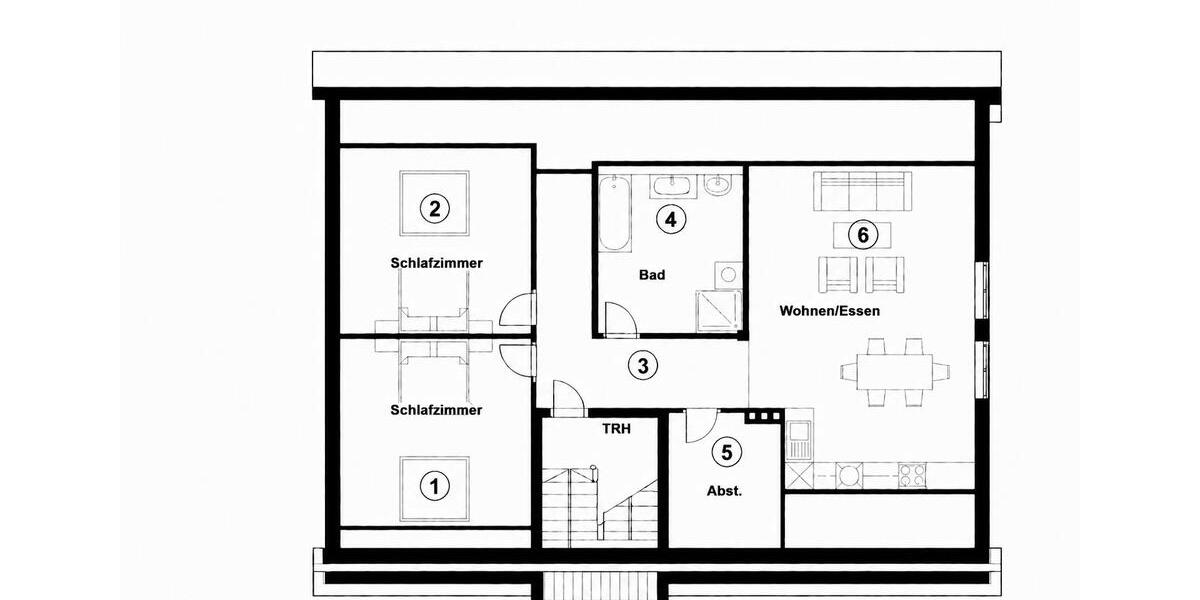 Dachgeschoßwohnung Wettenberg - 3.5 Zimmer, 82 m&sup2;, 1.150&euro; | Angebot:26644572