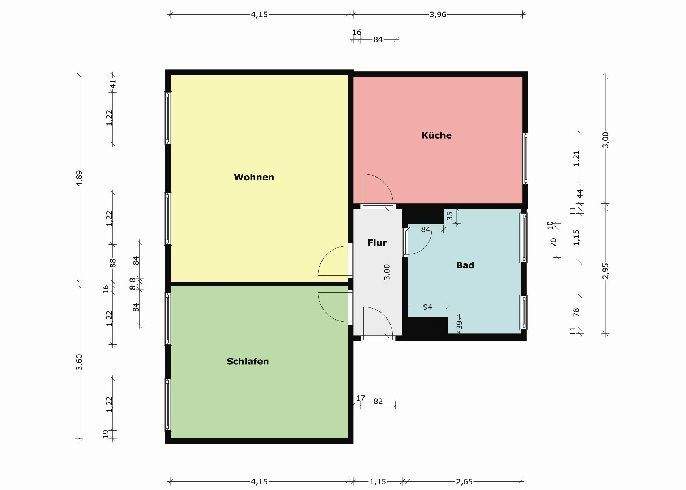 Etagenwohnung Oschersleben - 2 Zimmer, 59 m&sup2;, 416&euro; | Angebot:25700283