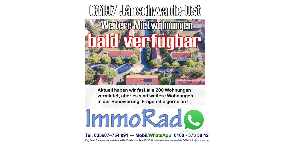 Etagenwohnung Jänschwalde Kolonie - 2 Zimmer, 47 m&sup2;, 246&euro; | Angebot:18065798