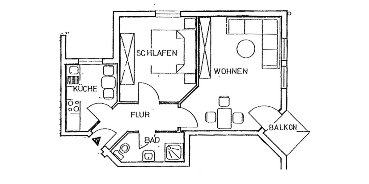 Etagenwohnung Wittlich Lüxem - 2 Zimmer, 49 m&sup2;, 515&euro; | Angebot:26141224