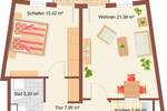 Etagenwohnung Leipzig Grünau-Mitte - 2 Zimmer, 56 m&sup2;, 550&euro; | Angebot:26729971