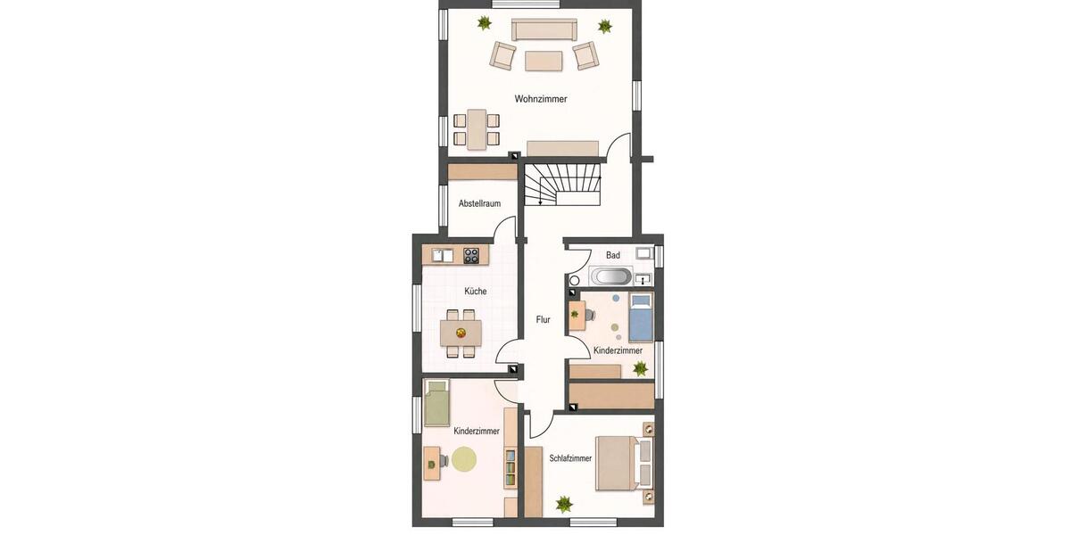 Etagenwohnung Solms - 4 Zimmer, 85 m&sup2;, 1.200&euro; | Angebot:26637462