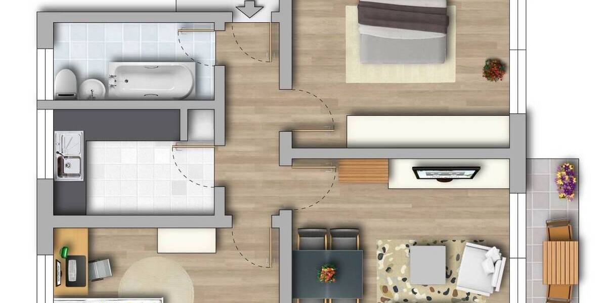 Etagenwohnung Halle (Saale) Südliche Neustadt - 3 Zimmer, 60 m&sup2;, 371&euro; | Angebot:26731111