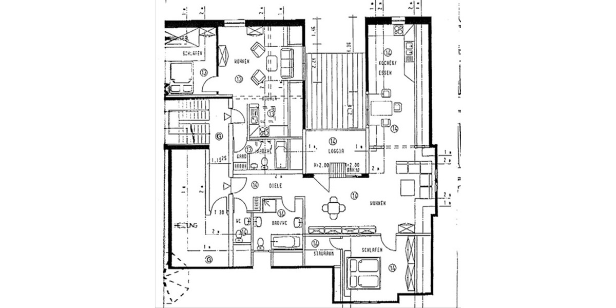 Dachgeschoßwohnung Eisenach - 2 Zimmer, 106 m&sup2;, 800&euro; | Angebot:24804667