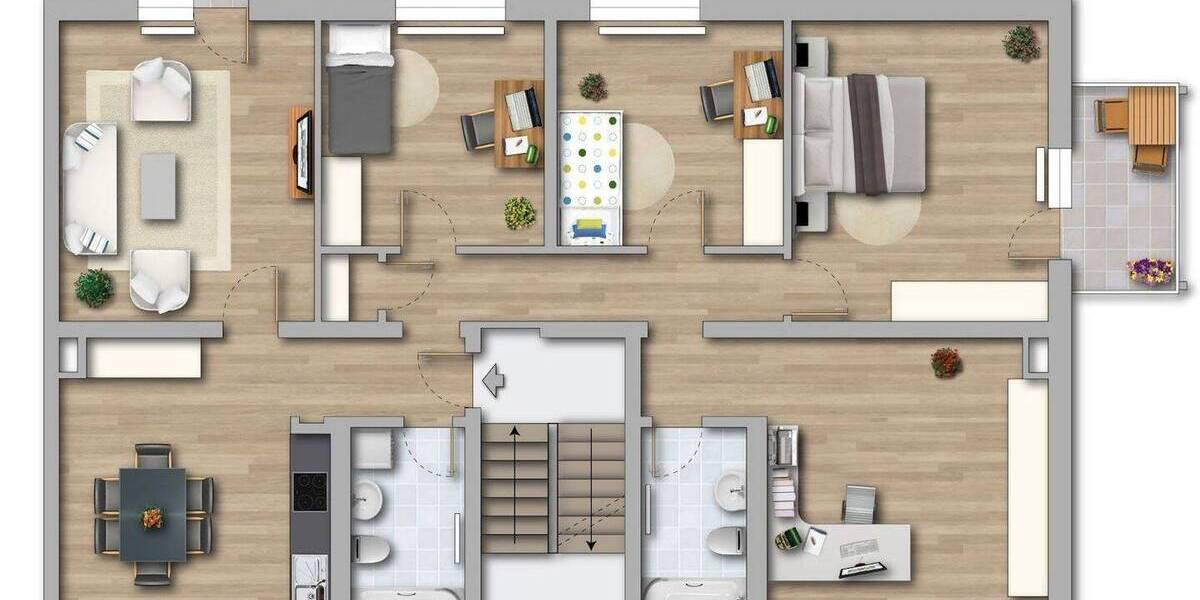 Etagenwohnung Merseburg - 5 Zimmer, 119 m&sup2;, 836&euro; | Angebot:26741628