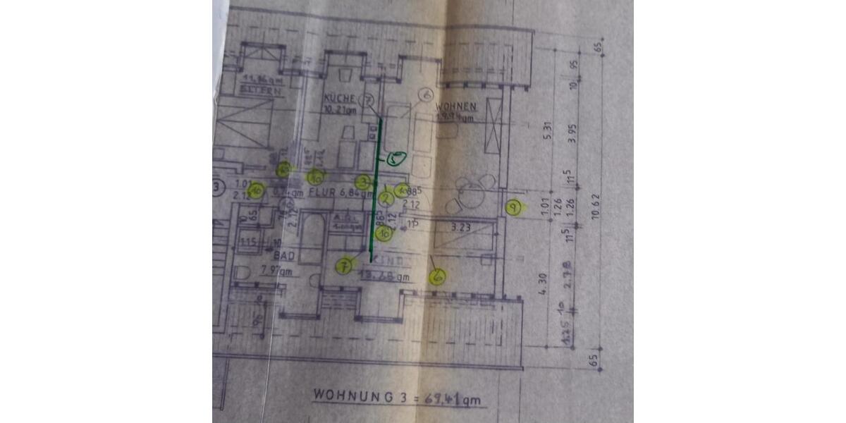 Dachgeschoßwohnung Wehretal - 3 Zimmer, 69 m&sup2;, 415&euro; | Angebot:25857695