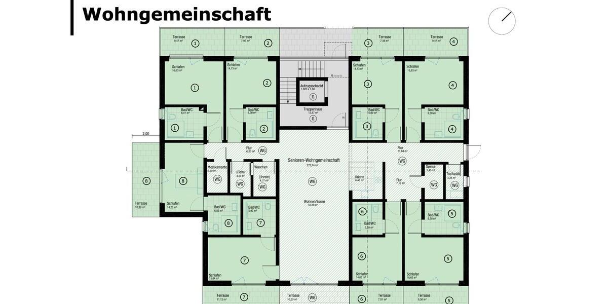 Erdgeschoßwohnung Ellwangen (Jagst) - 1.5 Zimmer, 48 m&sup2;, 570&euro; | Angebot:26624241