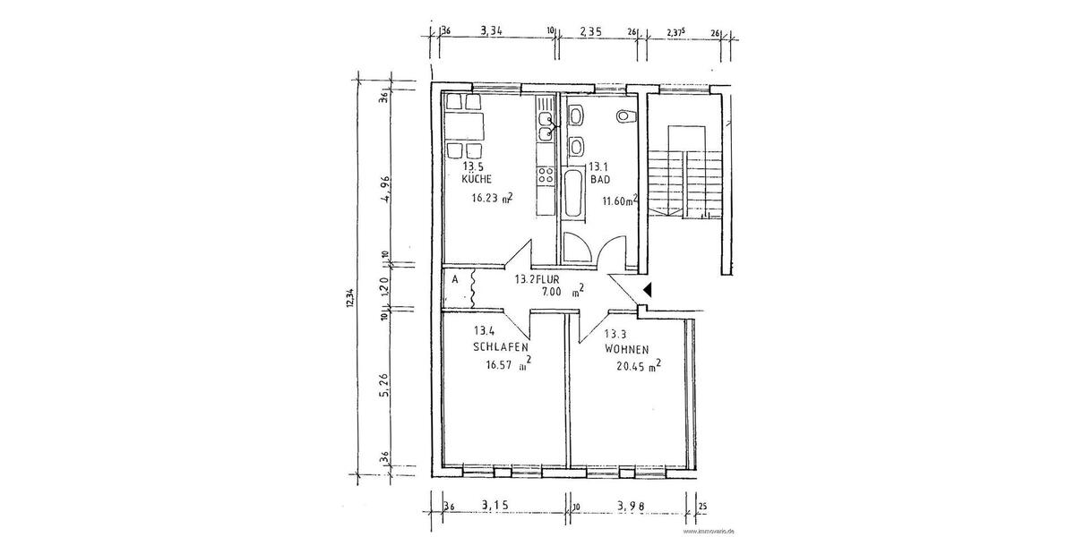 Dachgeschoßwohnung Magdeburg - 2 Zimmer, 72 m&sup2;, 540&euro; | Angebot:25869822