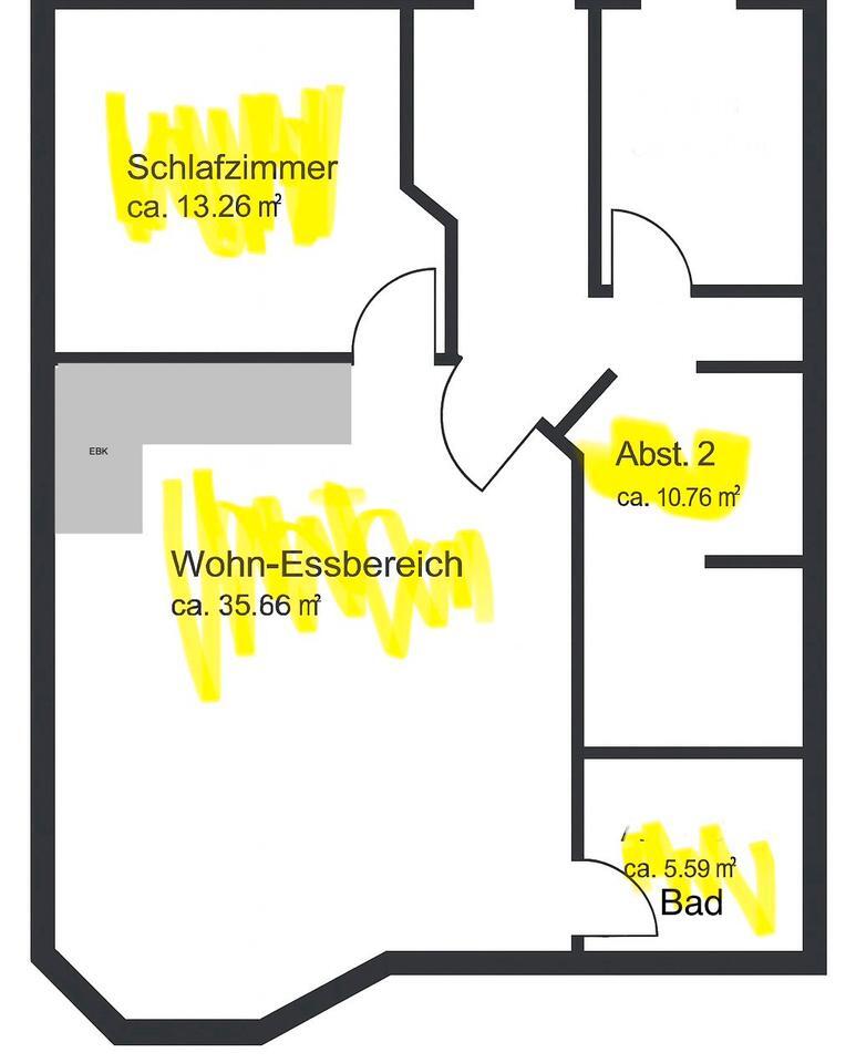 HN-Ost schöne 2,5 Zimmer ELW Wohnung mit EBK 2 zimmer