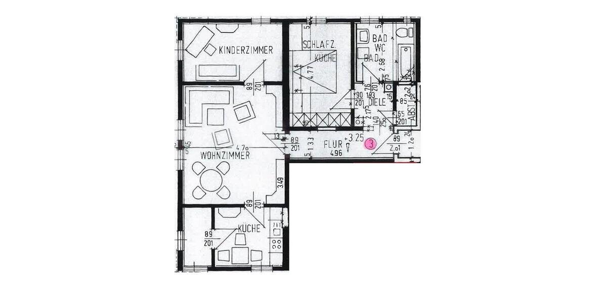 Etagenwohnung Meiningen - 3 Zimmer, 81 m&sup2;, 729&euro; | Angebot:26636669