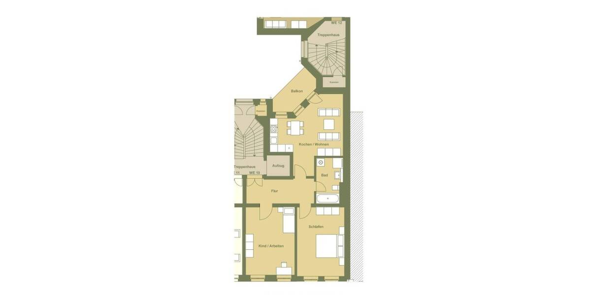 Etagenwohnung Leipzig Südvorstadt - 3 Zimmer, 83 m&sup2;, 990&euro; | Angebot:26806779