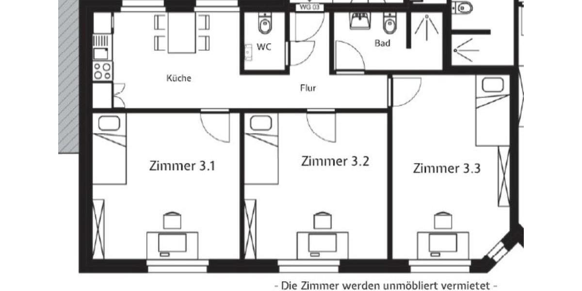 Wohnen auf Zeit Lingen (Ems) - 1 Zimmer, 20 m&sup2;, 460&euro; | Angebot:24763548