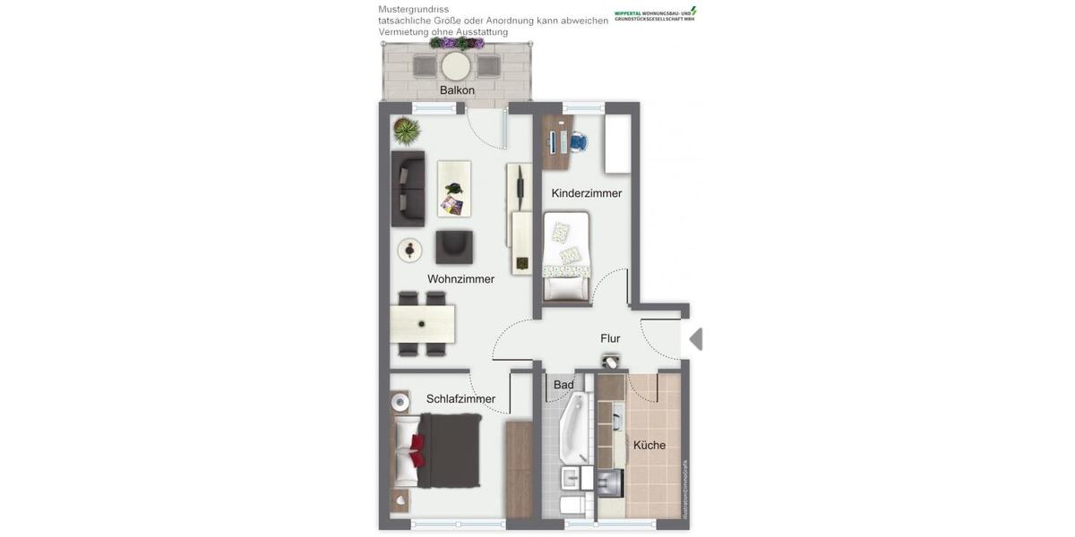Etagenwohnung Sondershausen - 3 Zimmer, 60 m&sup2;, 421&euro; | Angebot:26003742