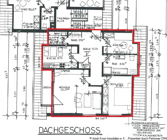 Dachgeschoßwohnung Wildeshausen - 3 Zimmer, 78 m&sup2;, 695&euro; | Angebot:26426417