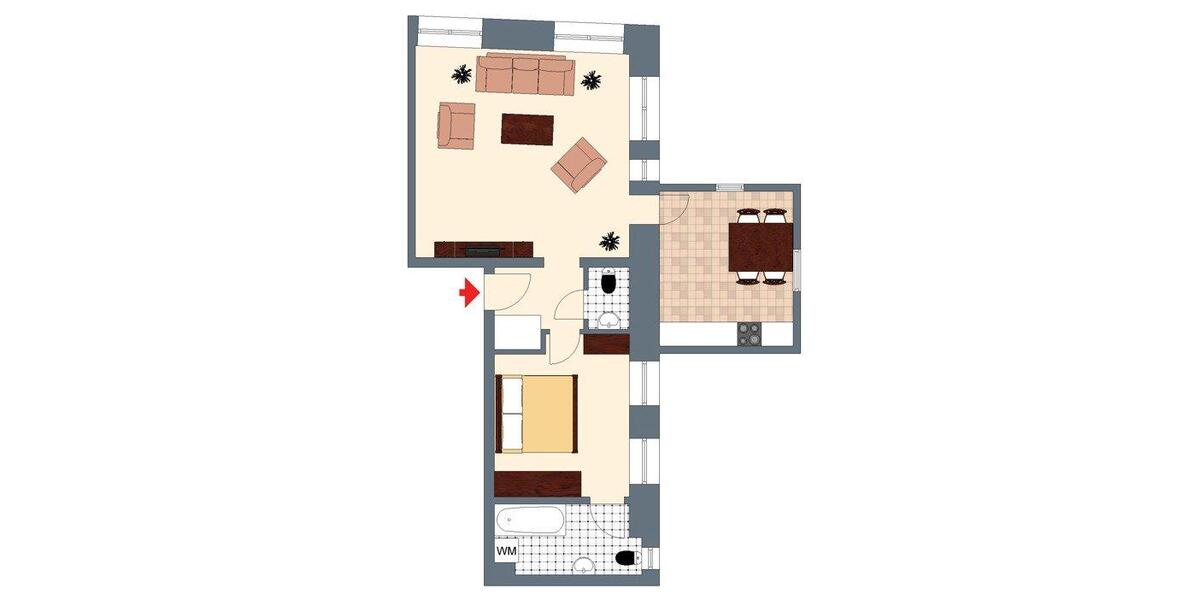 Etagenwohnung Großbottwar - 2 Zimmer, 64 m&sup2;, 750&euro; | Angebot:26619557