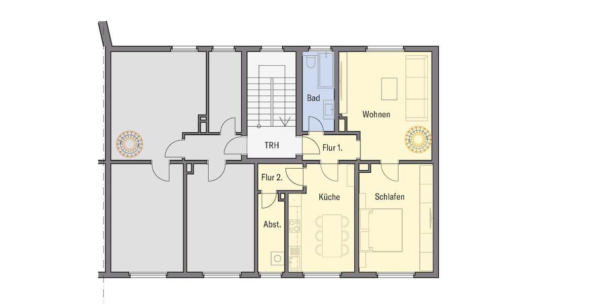 Maisonettenwohnung Gelsenkirchen Gelsenkirchen-Mitte - 3 Zimmer, 88 m&sup2;, 570&euro; | Angebot:25233611