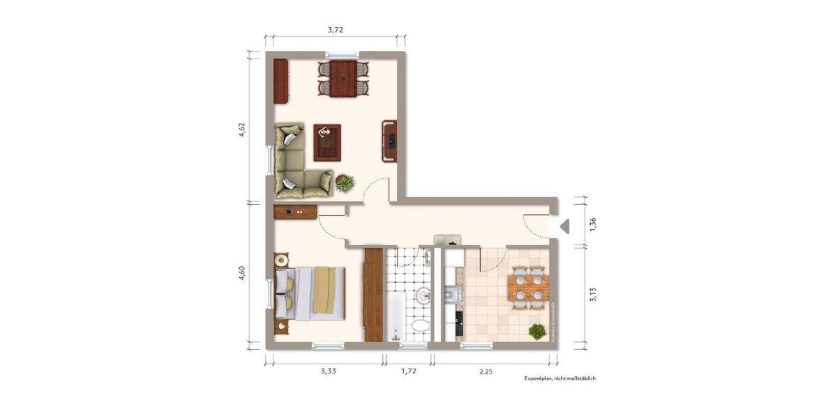 Etagenwohnung Ronneburg - 2 Zimmer, 52 m&sup2;, 274&euro; | Angebot:25991844