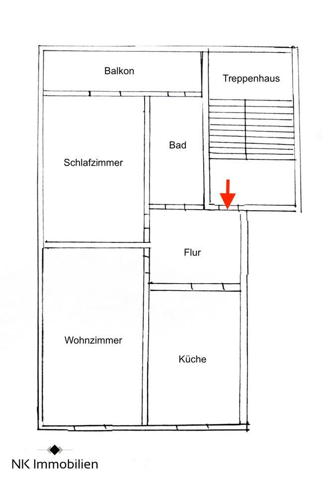 ++ gemütliche 2-Raum EG-Wohnung mit Balkon - frisch renoviert, Tageslichtbad mit Dusche ++