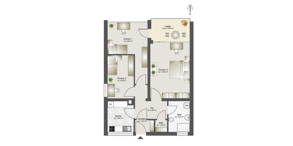 Wohnen auf Zeit München Feldmoching-Hasenbergl - 3 Zimmer, 10 m&sup2;, 750&euro; | Angebot:25882915