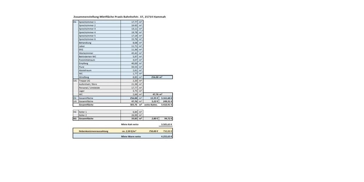 Medizinische Gemeinschaftspraxis in zentraler Lage in Hammah zimmer