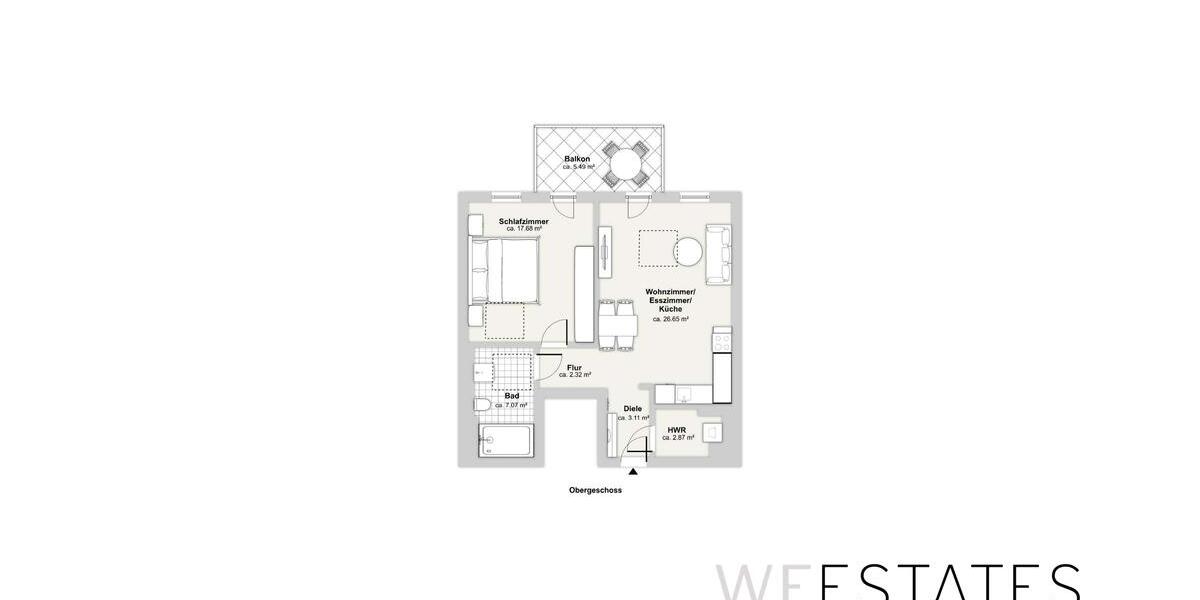 Etagenwohnung Düsseldorf Stadtbezirk 8 - 2 Zimmer, 64 m&sup2;, 1.220&euro; | Angebot:26496298