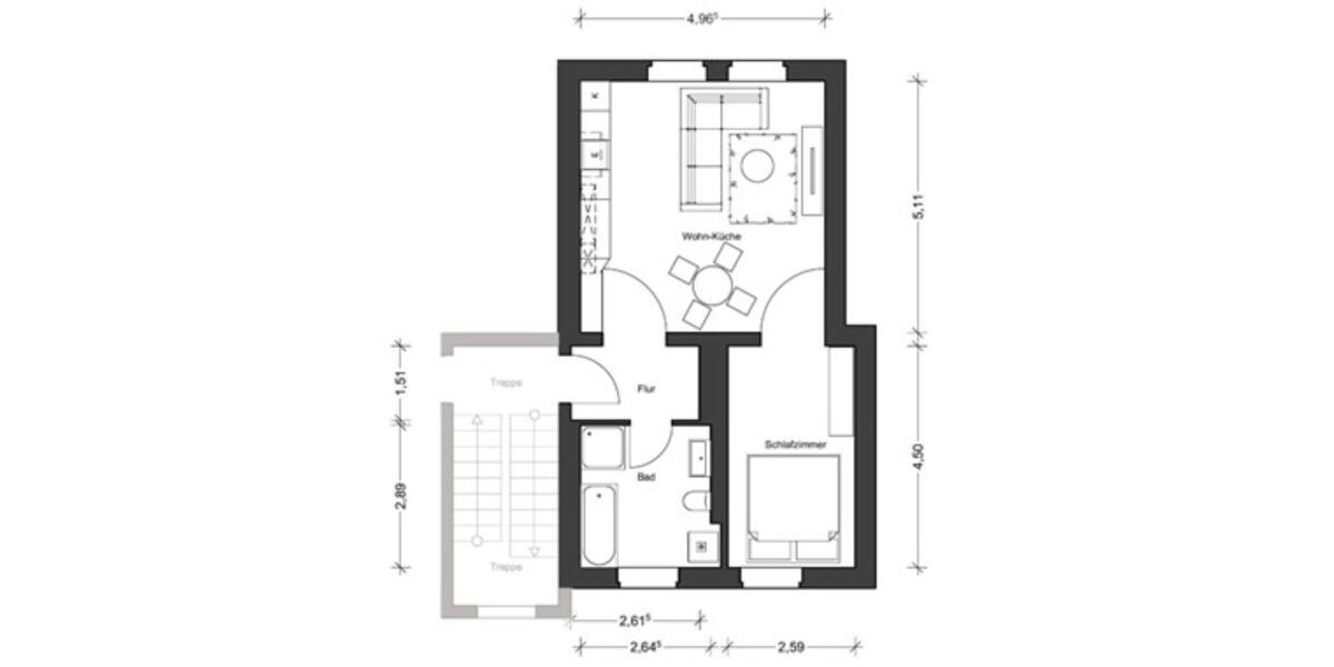 Etagenwohnung Finsterwalde - 2 Zimmer, 49 m&sup2;, 360&euro; | Angebot:24781873