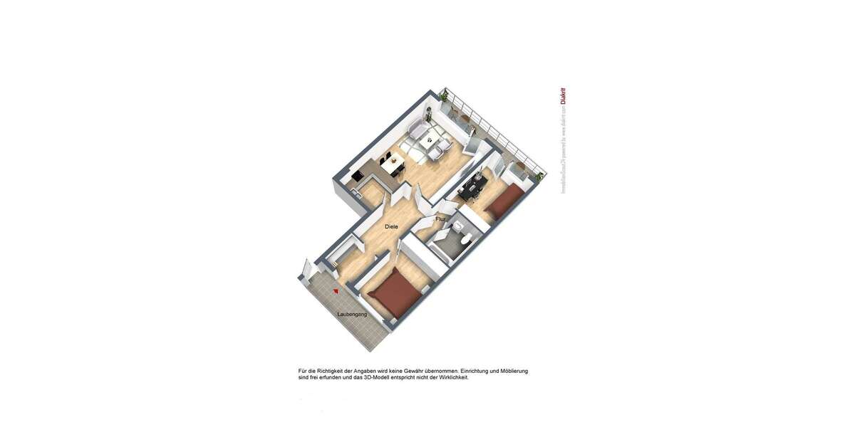 Etagenwohnung Offenbach - 3 Zimmer, 80 m&sup2;, 940&euro; | Angebot:26732809