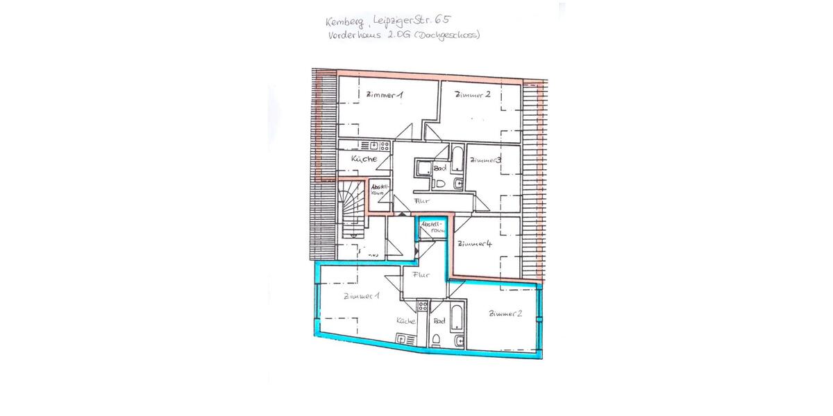 Etagenwohnung Kemberg - 2 Zimmer, 53 m&sup2;, 325&euro; | Angebot:26057496
