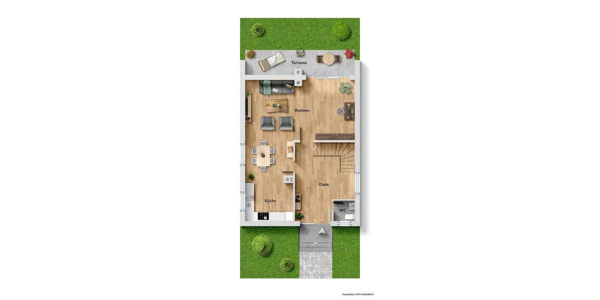Einfamilienhaus Hamburg Poppenbüttel - 4 Zimmer, 107 m&sup2;, 2.160&euro; | Angebot:26843765