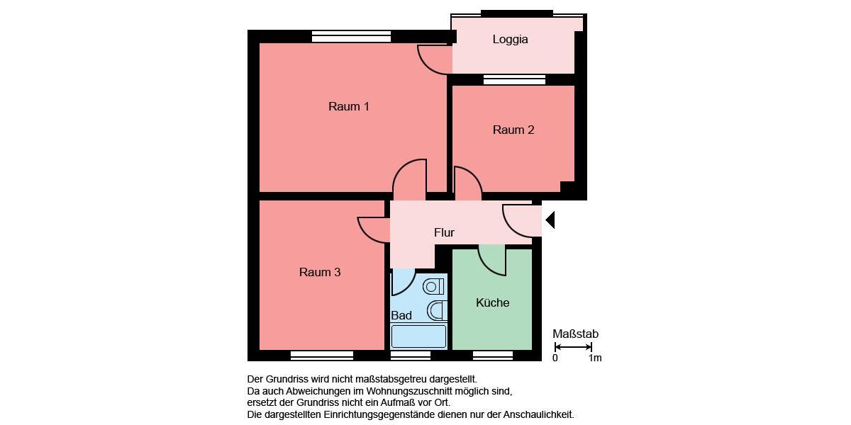 Etagenwohnung Menden (Sauerland) - 3 Zimmer, 64 m&sup2;, 479&euro; | Angebot:26568677