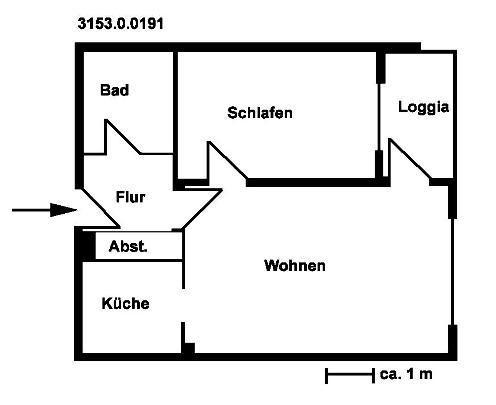 Etagenwohnung Pinneberg - 2 Zimmer, 49 m&sup2;, 495&euro; | Angebot:25985478