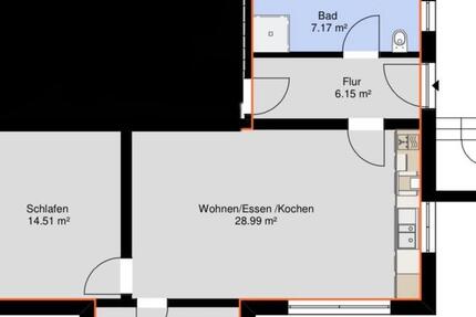 2-Zimmer-Mietwohnung, 62 m², 670 € kalt, Neubau 2 zimmer