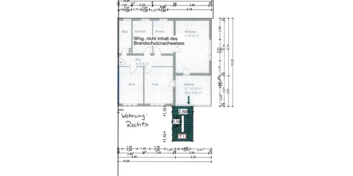 Etagenwohnung Kelkheim (Taunus) - 3 Zimmer, 87 m&sup2;, 1.600&euro; | Angebot:25168348