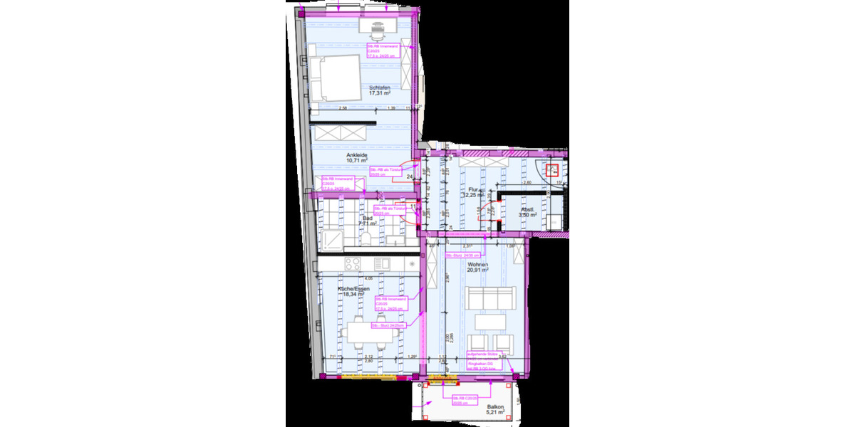 Erstbezug nach Kernsanierung – 2-Zimmer-Wohnung mit Balkon (92 m²) im Herzen von Worms 2 zimmer