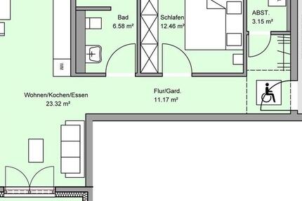 Moderne 2-Zimmer-Wohnung mit Balkon und Aufzug in zentraler Lage 2 zimmer