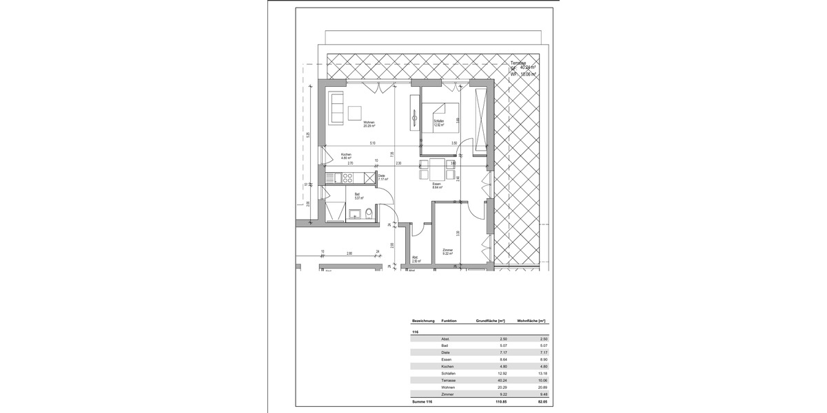 Etagenwohnung Kürten Eichhof - 3 Zimmer, 82 m&sup2;, 900&euro; | Angebot:26155323