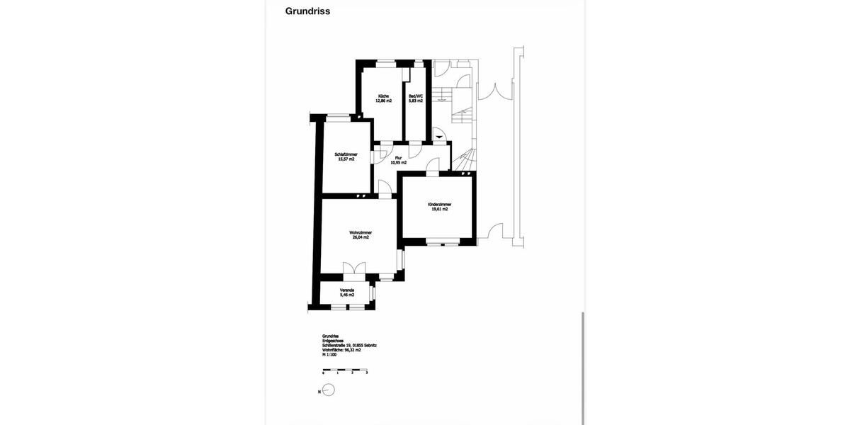 Hochparterre Sebnitz - 4 Zimmer, 96 m&sup2;, 887&euro; | Angebot:24351468