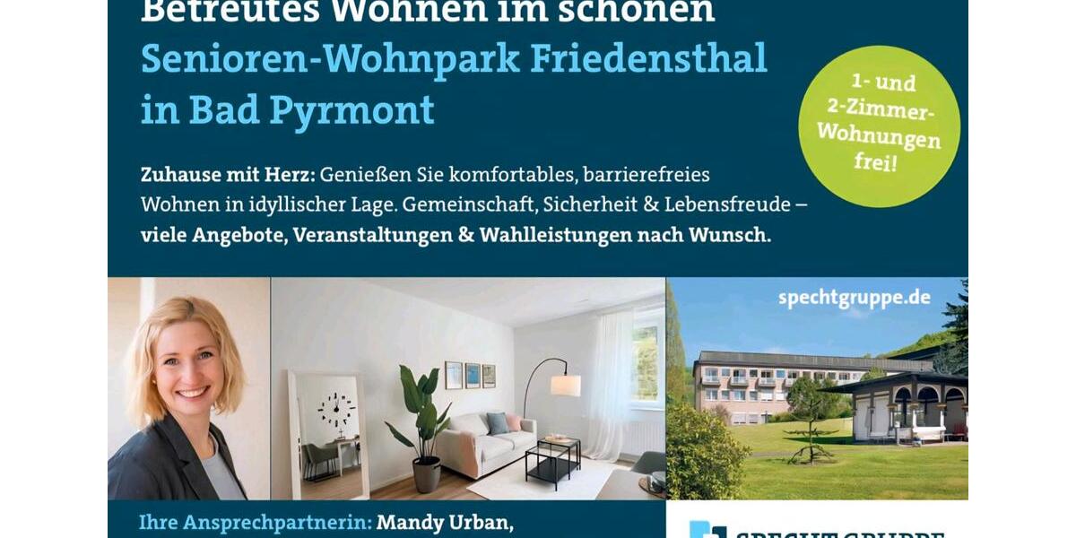 Etagenwohnung Bad Pyrmont - 2 Zimmer, 65 m&sup2;, 800&euro; | Angebot:24482308