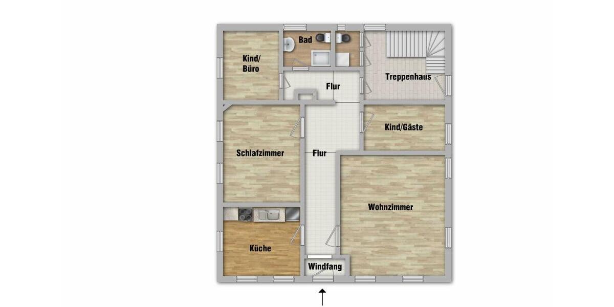 Erdgeschoßwohnung Wischhafen - 4 Zimmer, 100 m&sup2;, 750&euro; | Angebot:26491390