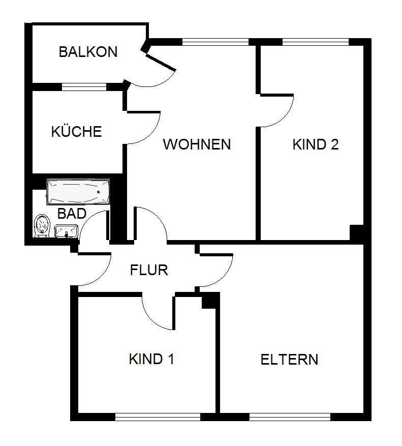 Wohnung zum Mieten in Gelsenkirchen 439 € 63.1 m² 3 zimmer