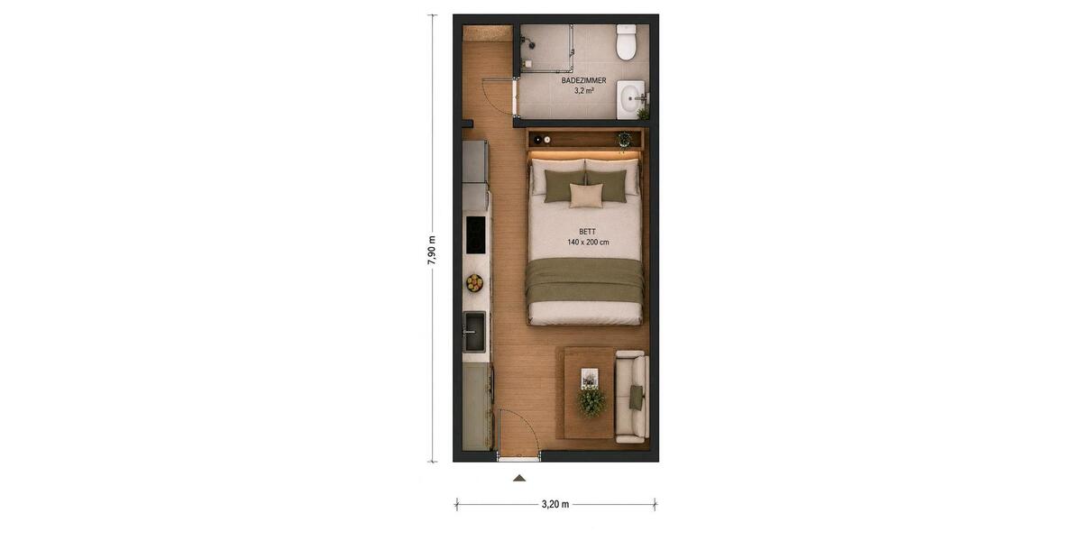 Etagenwohnung Trier Feyen-Weismark - 1 Zimmer, 24 m&sup2;, 450&euro; | Angebot:26691408