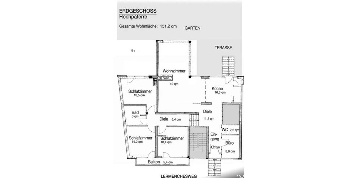 Hochparterre Mönchengladbach Süd - 5 Zimmer, 152 m&sup2;, 1.295&euro; | Angebot:25044170