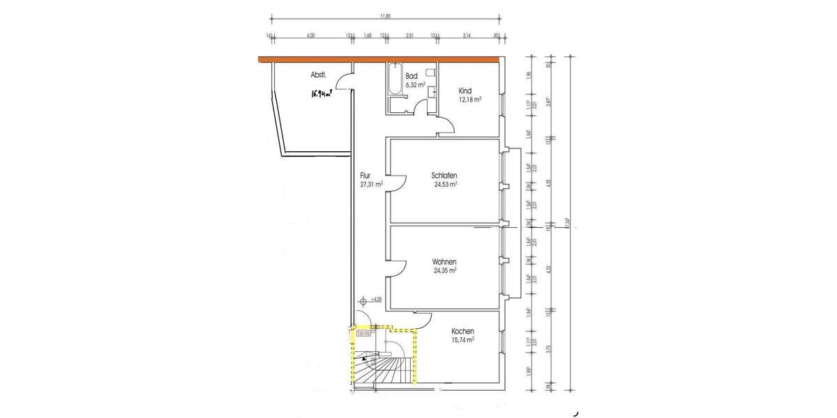 Etagenwohnung Vechta Vechta-Innenstadt - 3 Zimmer, 110 m&sup2;, 890&euro; | Angebot:25659284