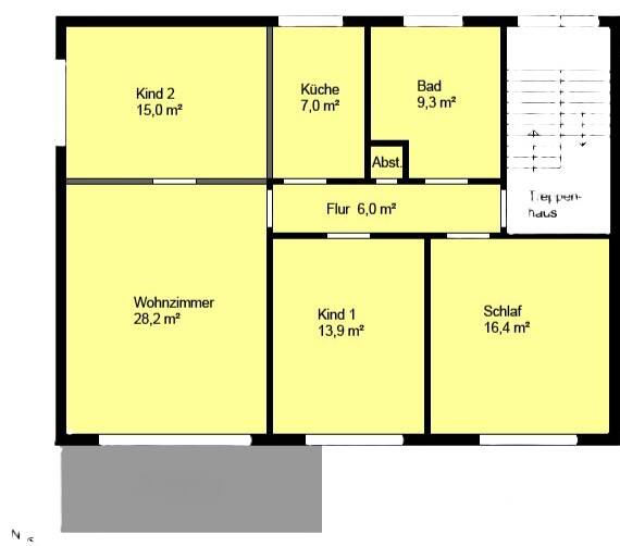 Etagenwohnung Lage - 3 Zimmer, 790&euro; | Angebot:26376692